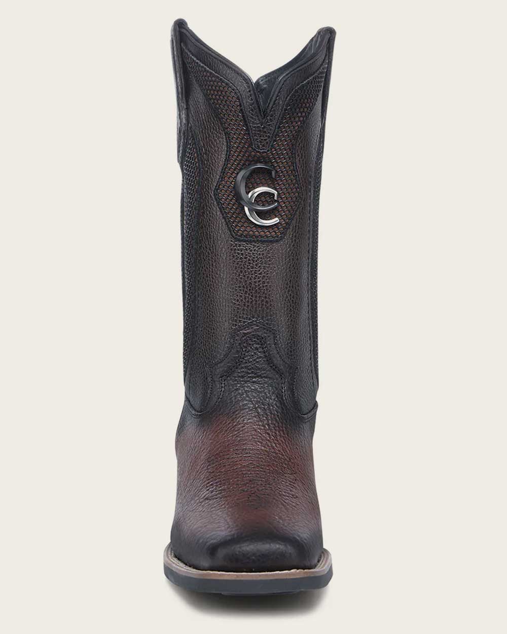 WESTERN DARK BROWN RODEO BISON BOOT