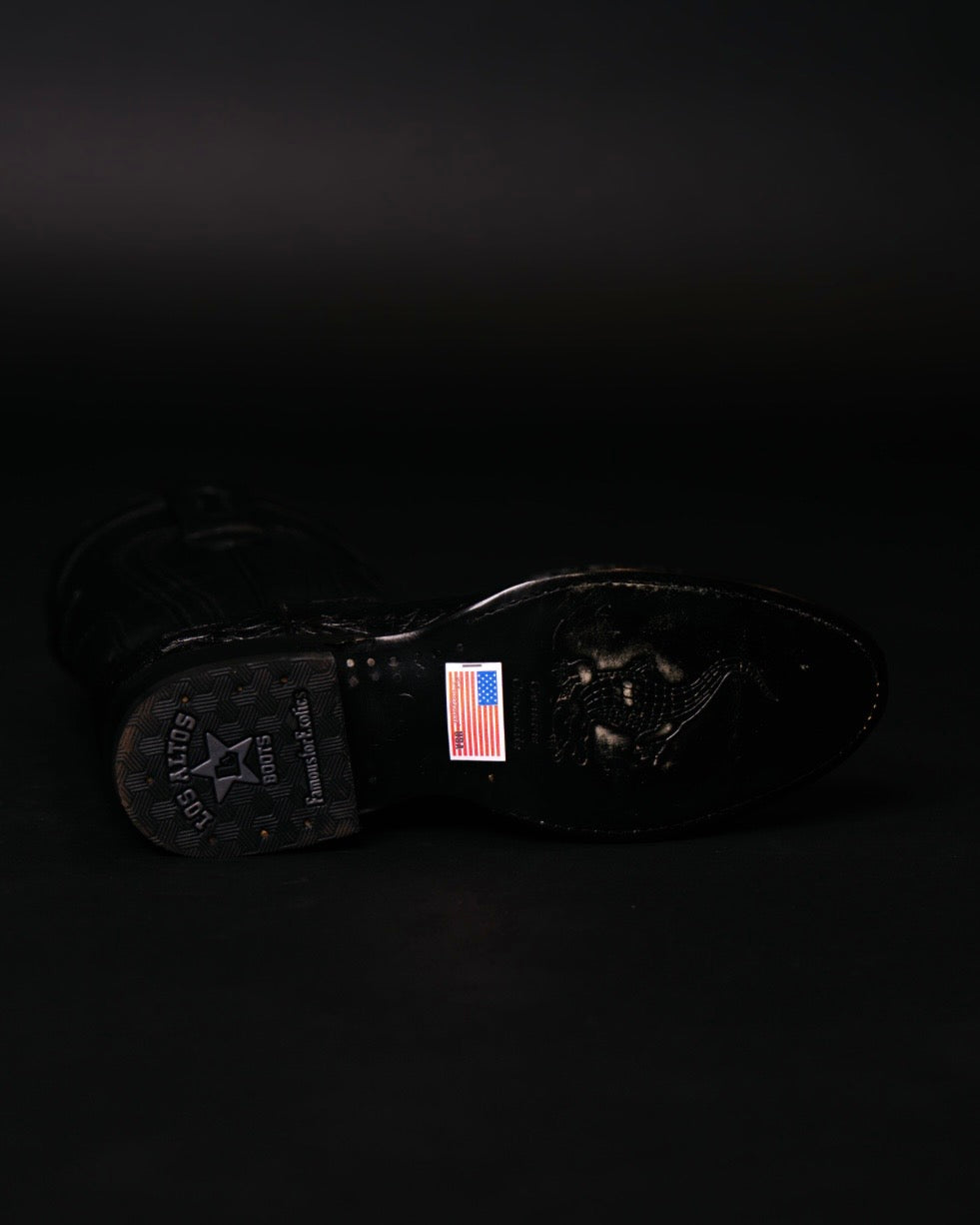 LOS ALTOS ROPER CAIMAN BELLY BLACK
