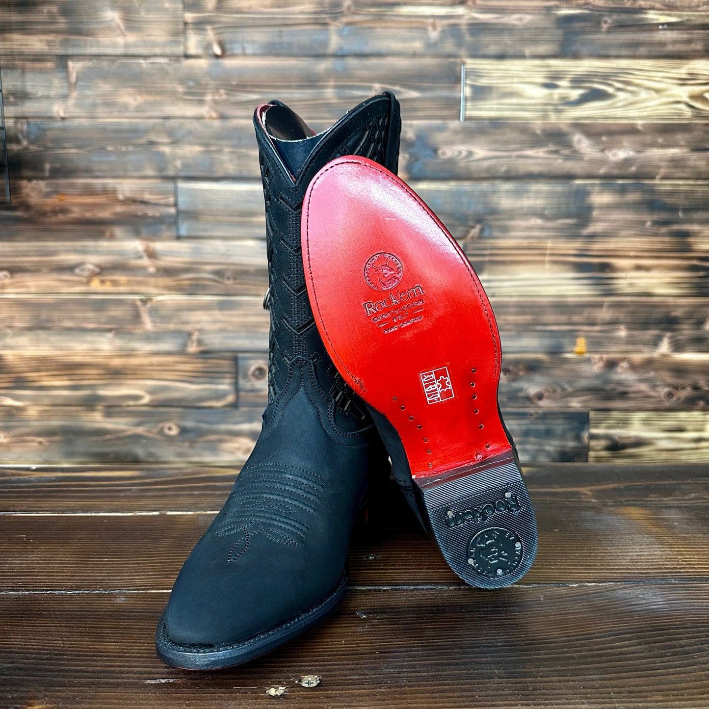 Rock’em Nobuck Black Rooper - Round Toe