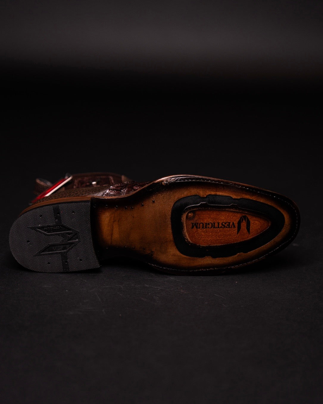 VESTIGIUM BOTIN CAIMAN BELLY BROWN MILAN ROUND TOE