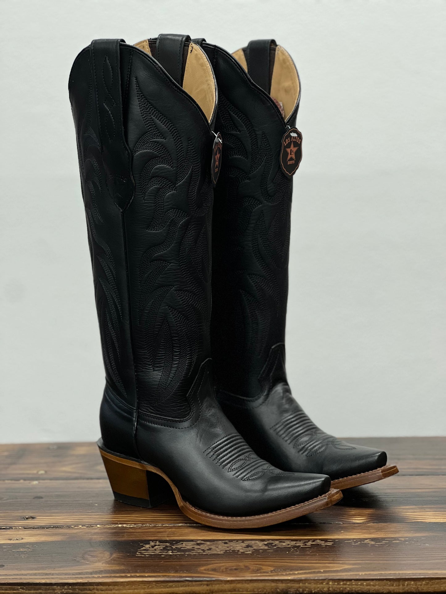 LOS ALTOS WOMENS TALL VERGIL BLACK BOOTS