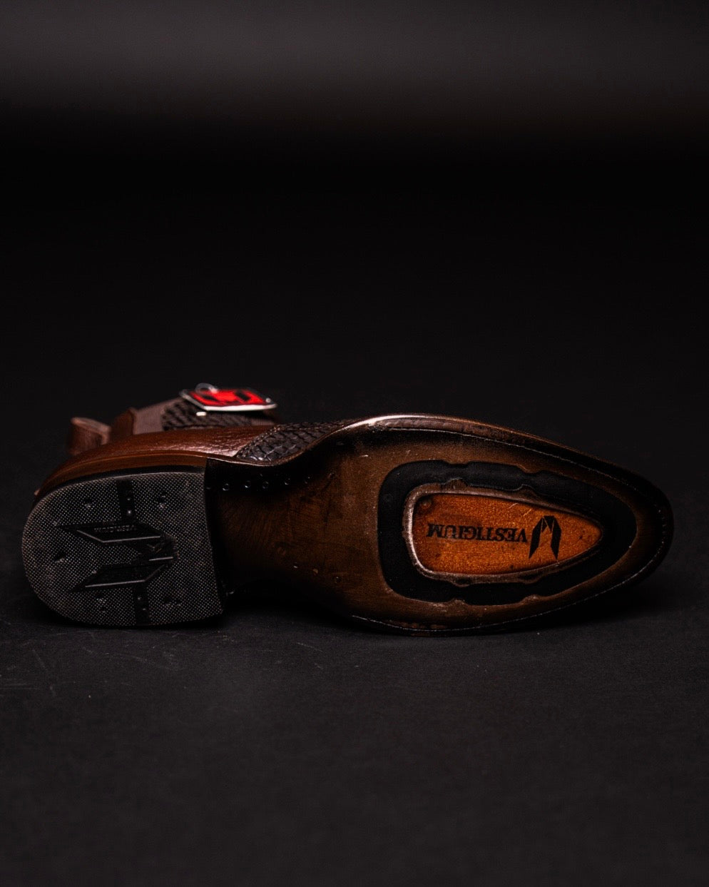 VESTIGIUM BOTIN PYTHON BROWN MILAN ROUND TOE