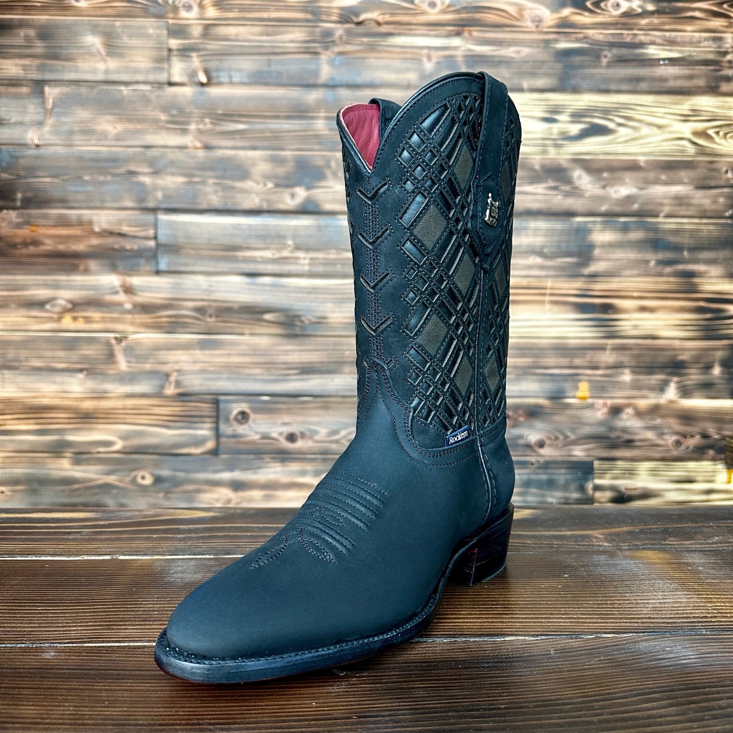 Rock’em Nobuck Black Rooper - Round Toe