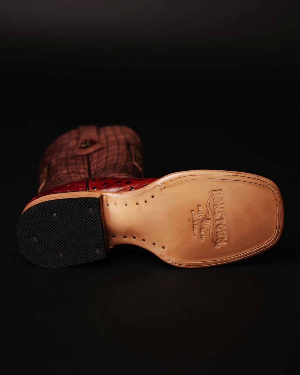 HOMETOWN OSTRICH BOOTS COGNAC