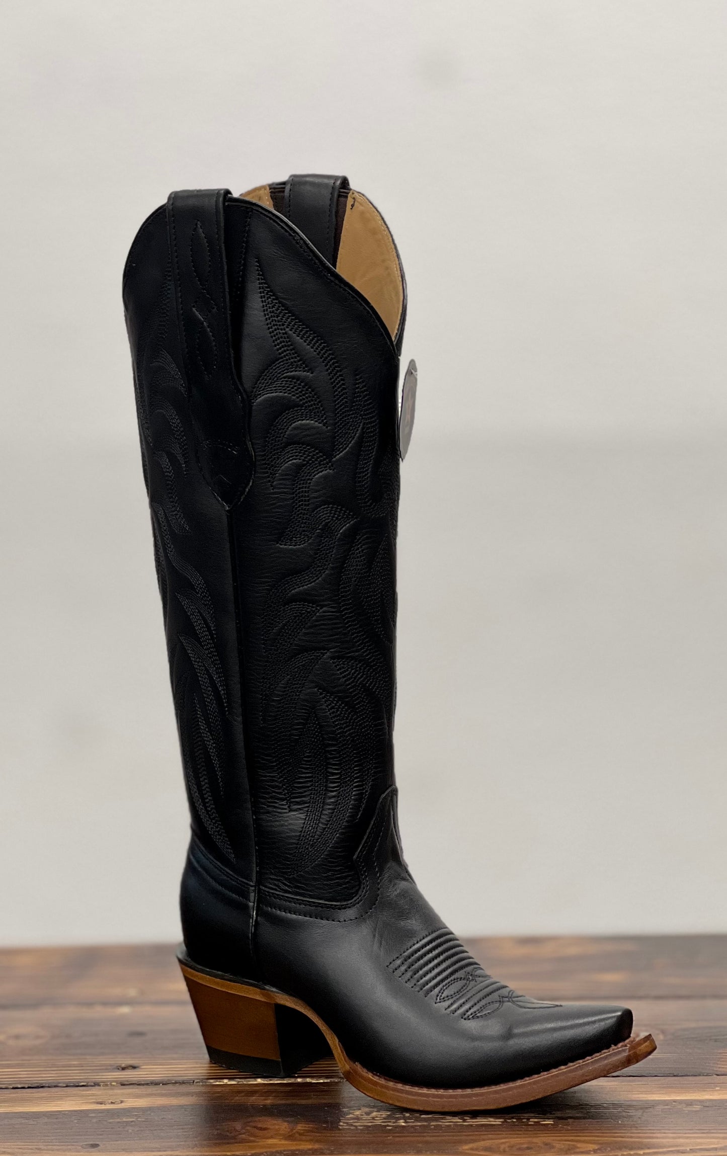 LOS ALTOS WOMENS TALL VERGIL BLACK BOOTS