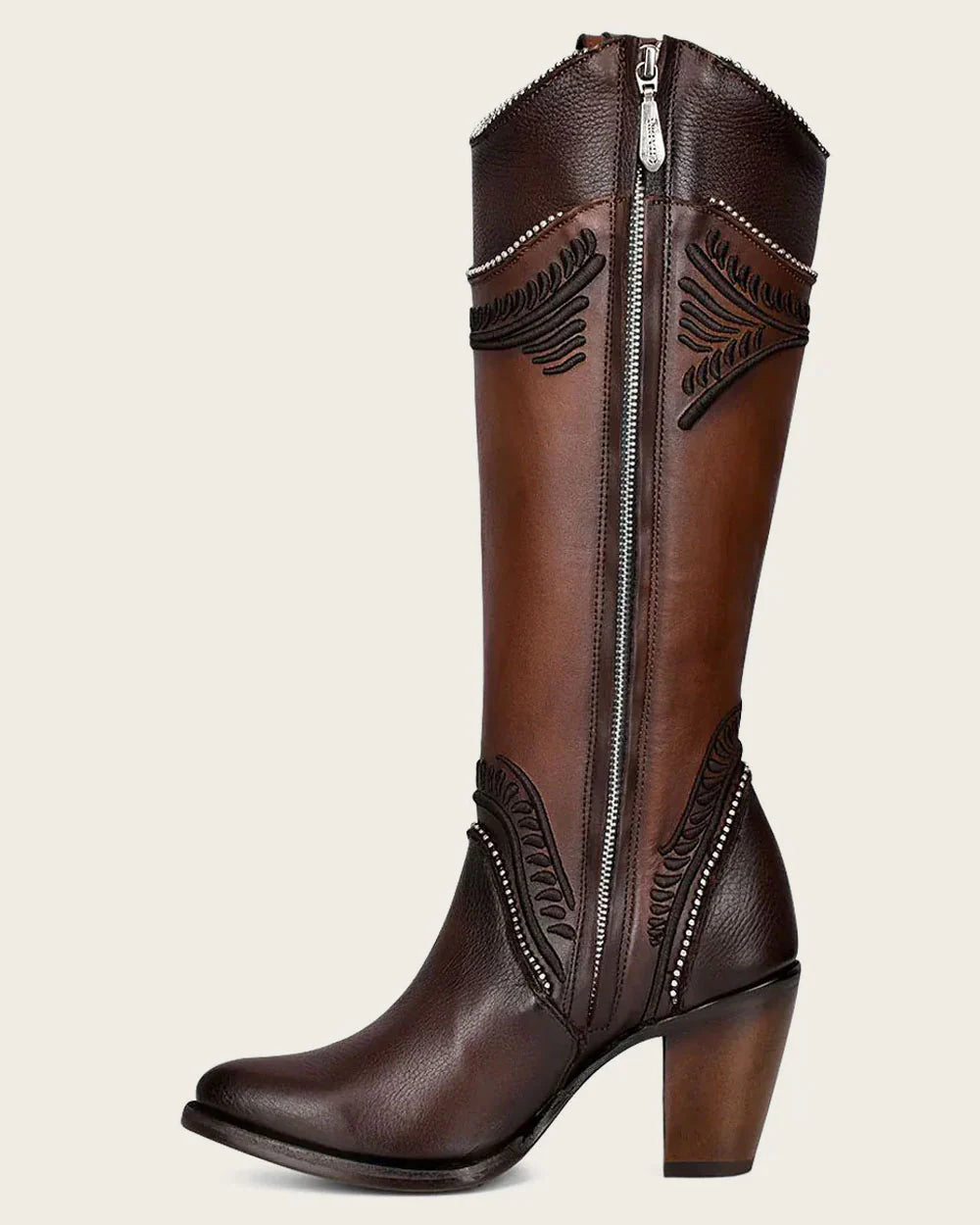 CUADRA HONEY EMBROIDERED KNEE HIGH BOOTS
