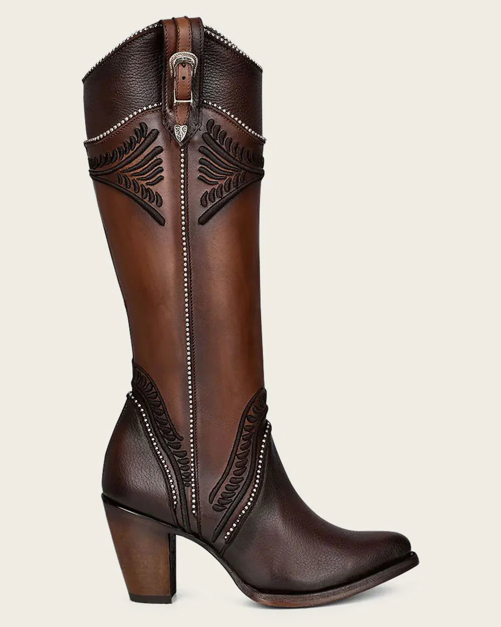 CUADRA HONEY EMBROIDERED KNEE HIGH BOOTS