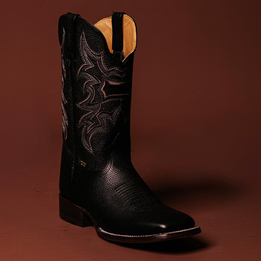 REYME MENS 046 BLACK LEATHER BOOTS