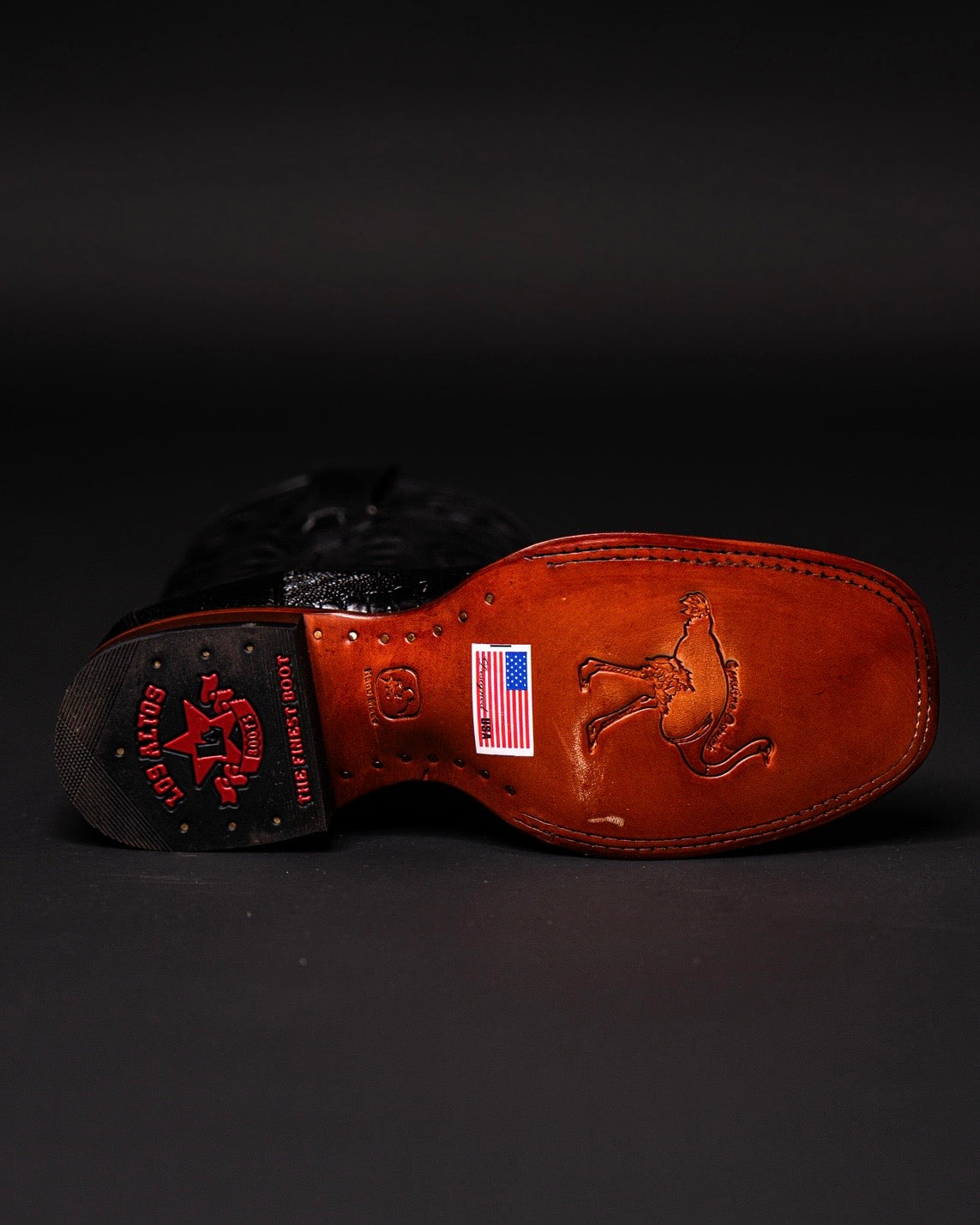 LOS ALTOS OSTRICH LEG BLACK
