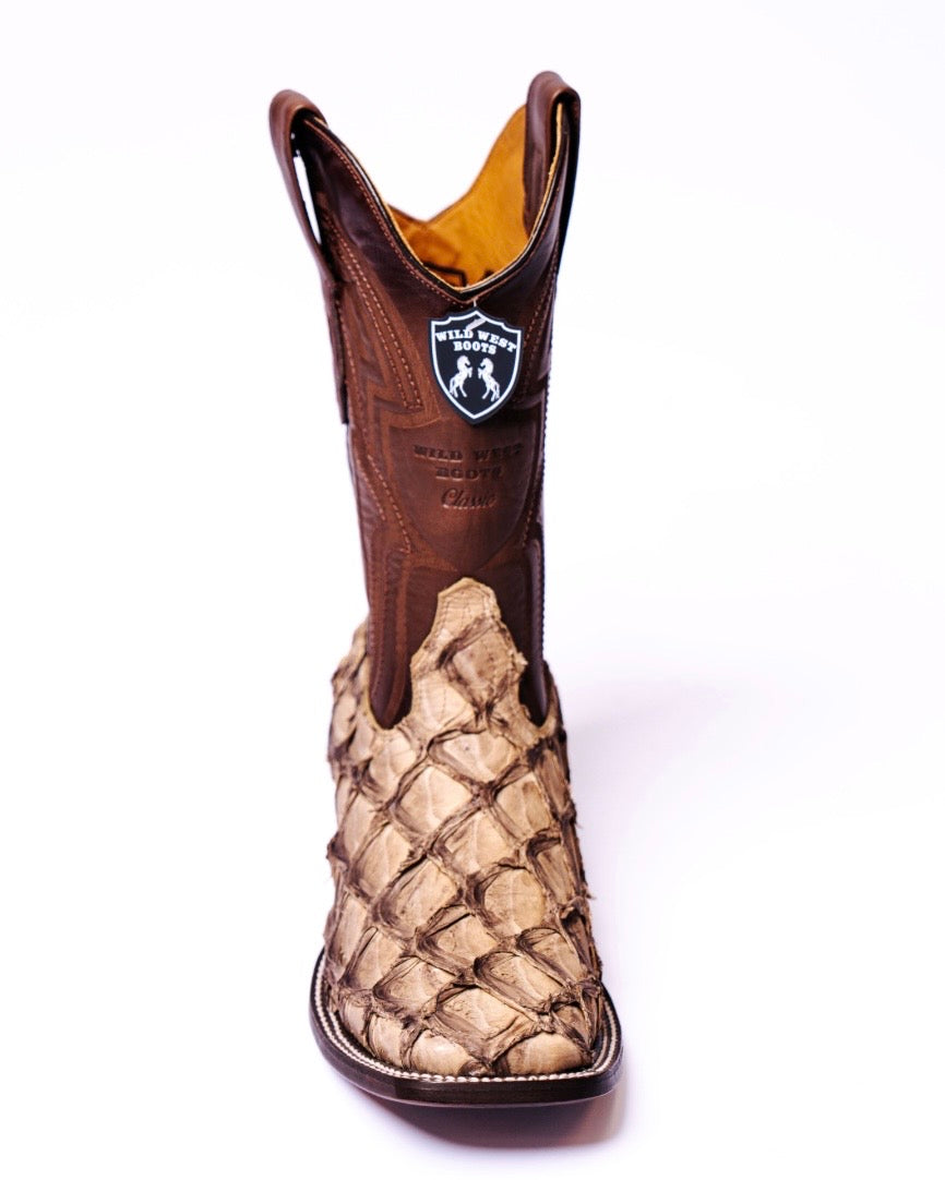 WILD WEST AUTHENTIC PIRRARRUCU BOOTS MOCHA BROWN