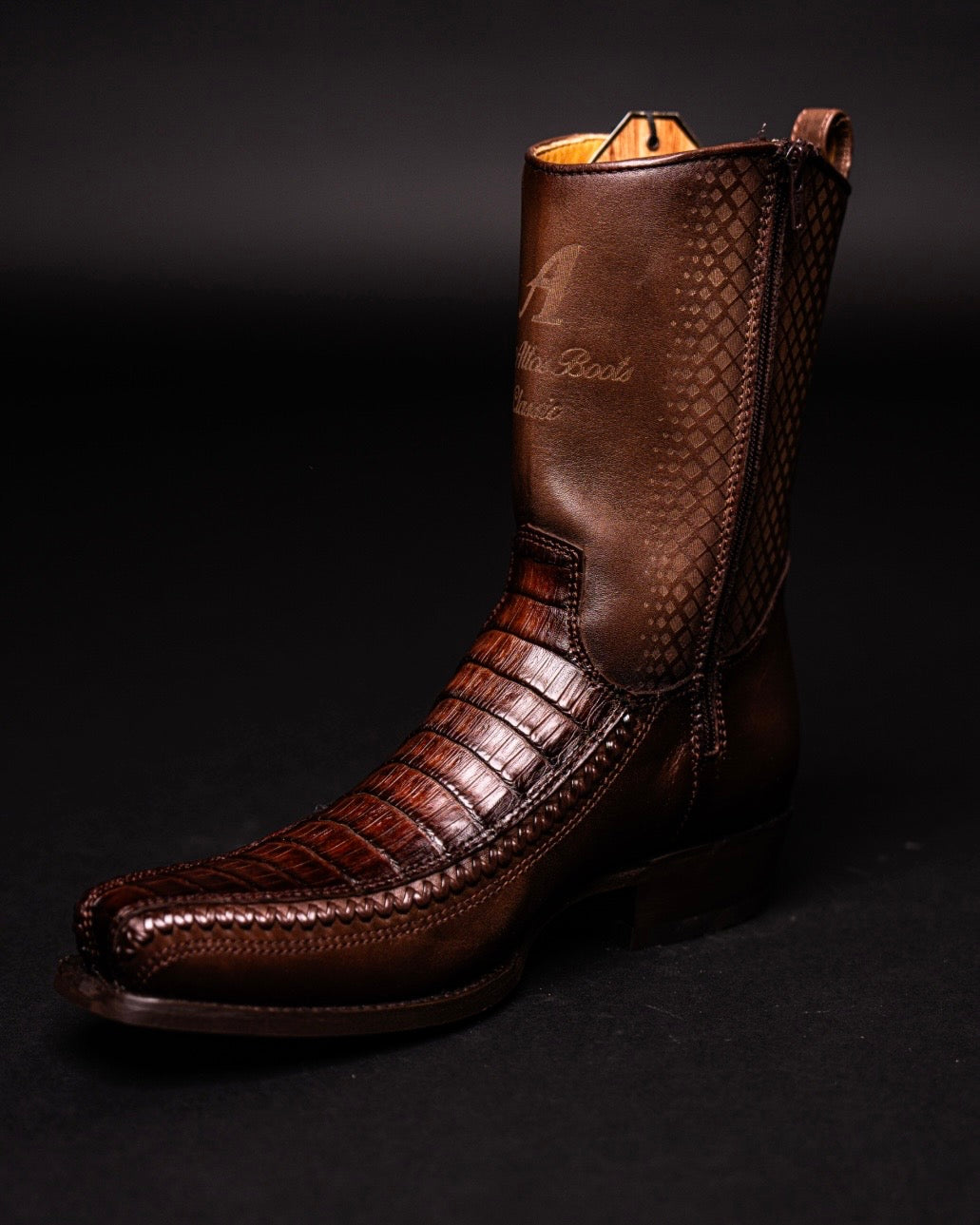 LOS ALTOS CAIMAN BELLY BROWN 7 TOE