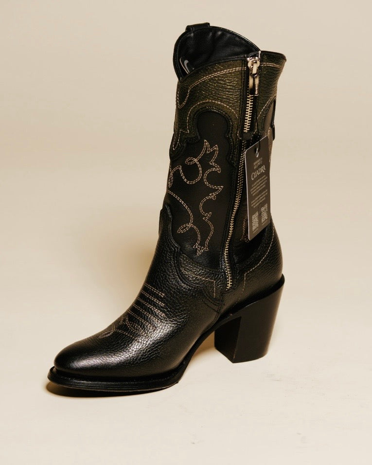 CUADRA WESTERN BLACK/GOLD BOVINE LEATHER CC340