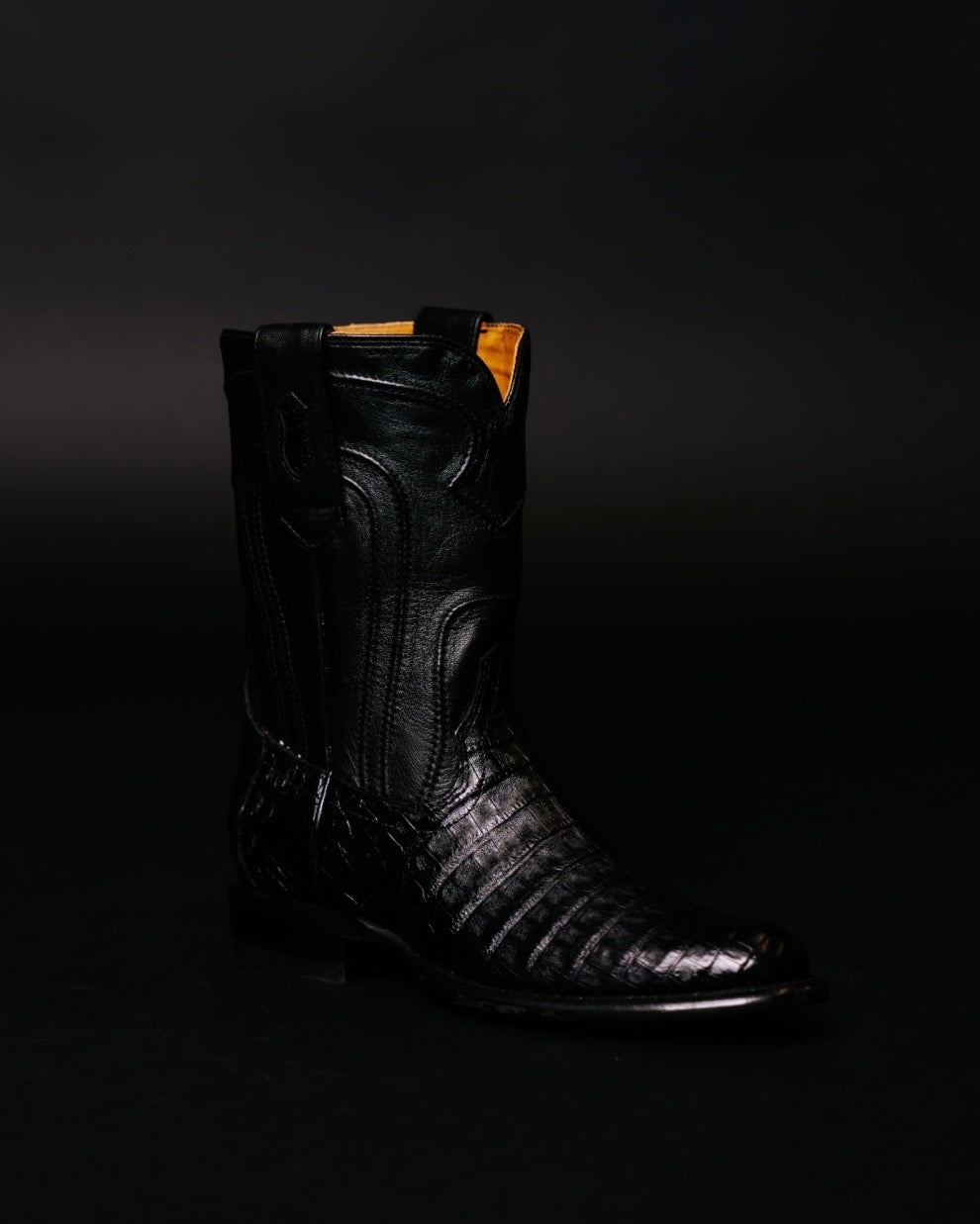 LOS ALTOS ROPER CAIMAN BELLY BLACK