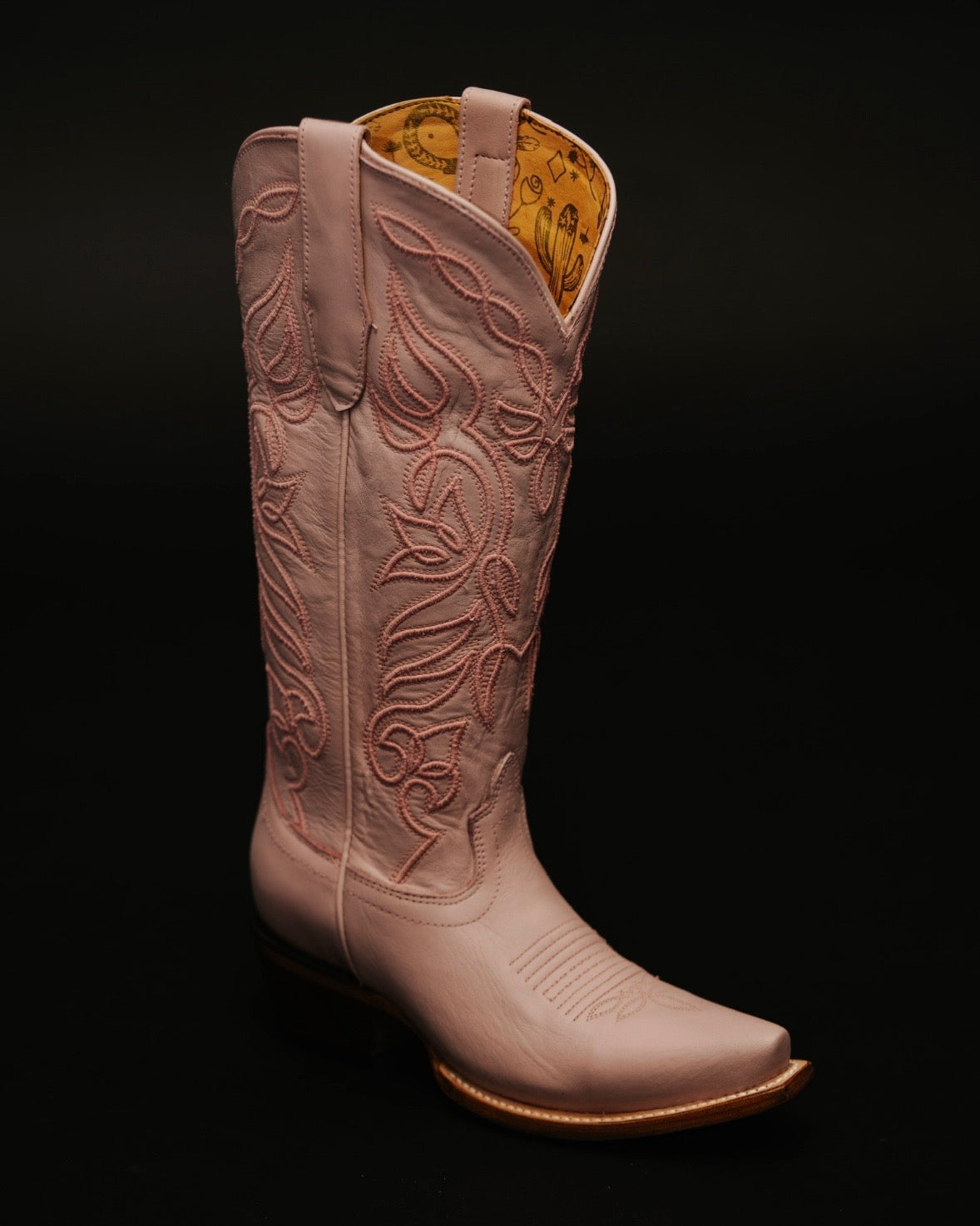 ROCK’EM MIDI TALL WIDE CALF PINK BOOTS
