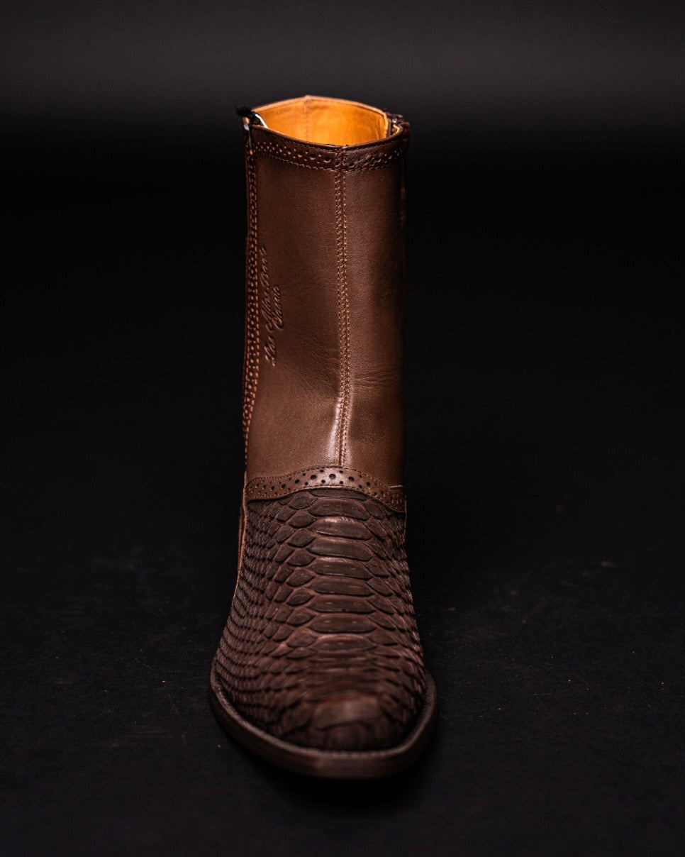 LOS ALTOS PYTHON BROWN MILAN ROUND TOE