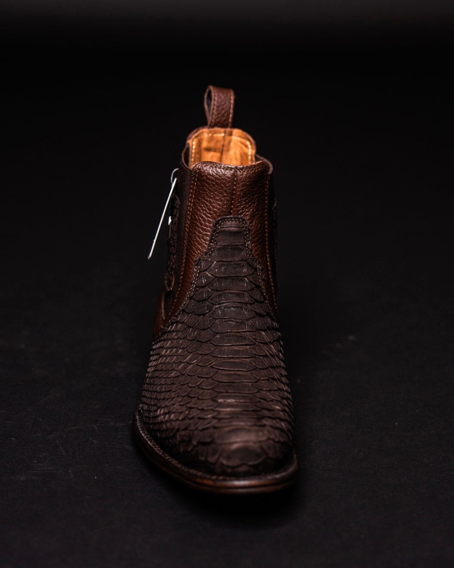 VESTIGIUM BOTIN PYTHON BROWN MILAN ROUND TOE