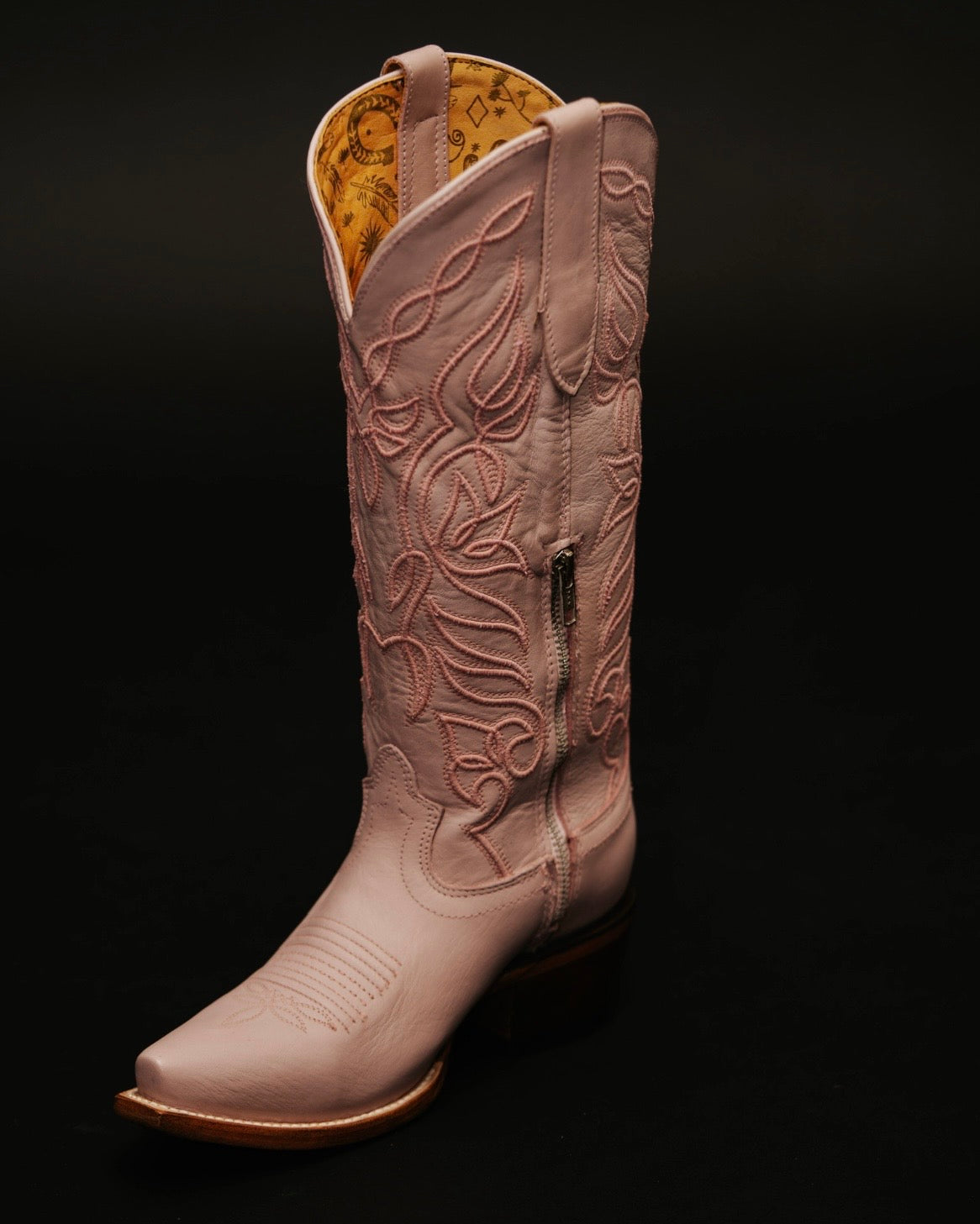 ROCK’EM MIDI TALL WIDE CALF PINK BOOTS