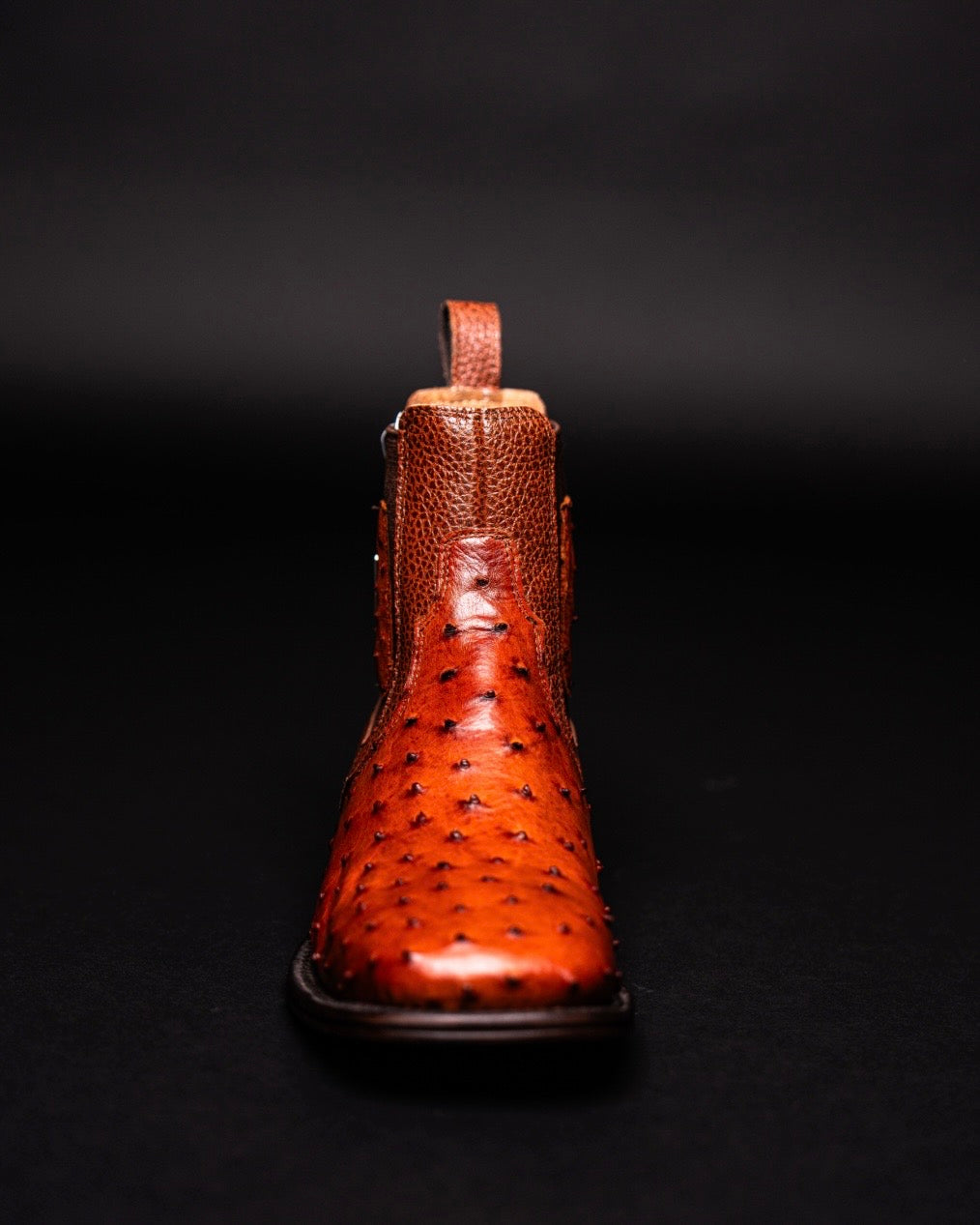 VESTIGIUM BOTIN OSTRICH COGNAC SQUARE TOE