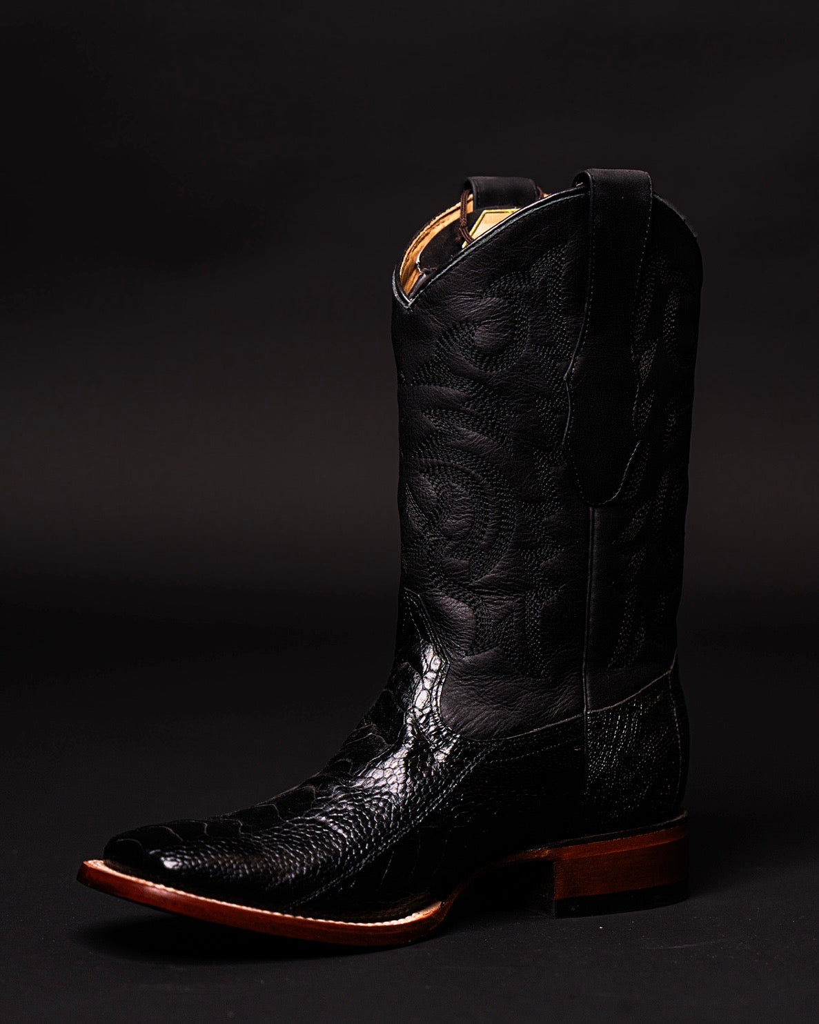 LOS ALTOS OSTRICH LEG BLACK