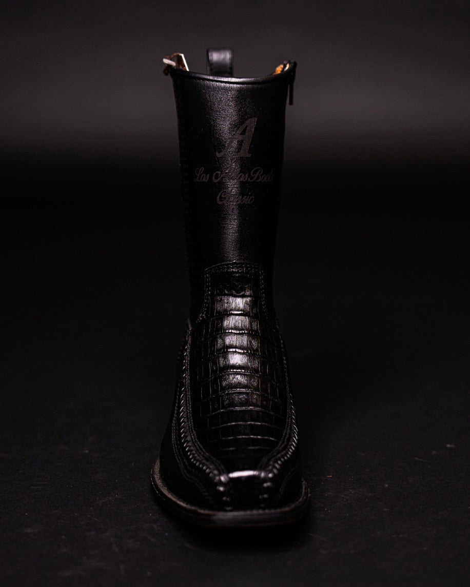 LOS ALTOS CAIMAN BELLY BLACK 7 TOE