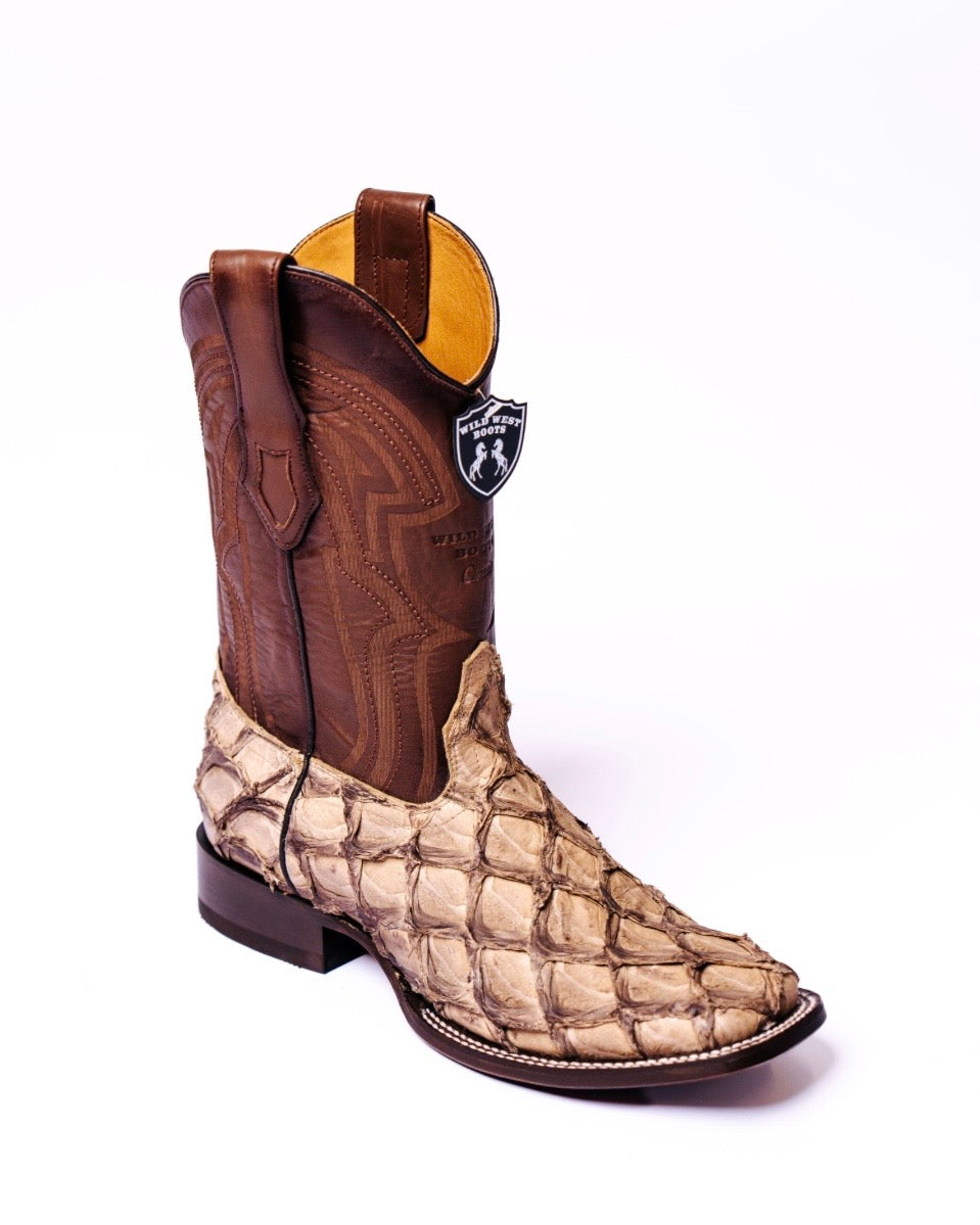 WILD WEST AUTHENTIC PIRRARRUCU BOOTS MOCHA BROWN