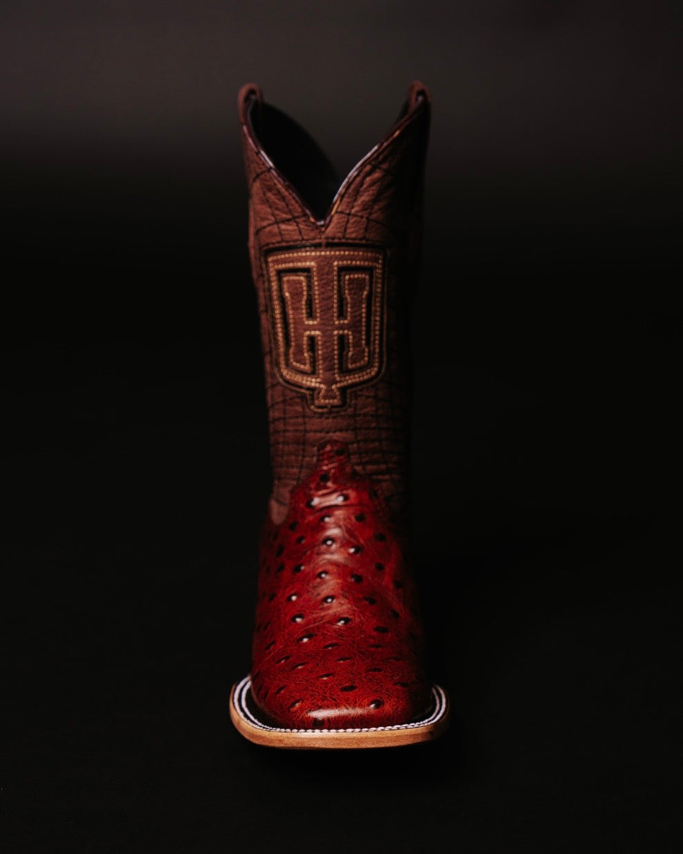 HOMETOWN OSTRICH BOOTS COGNAC