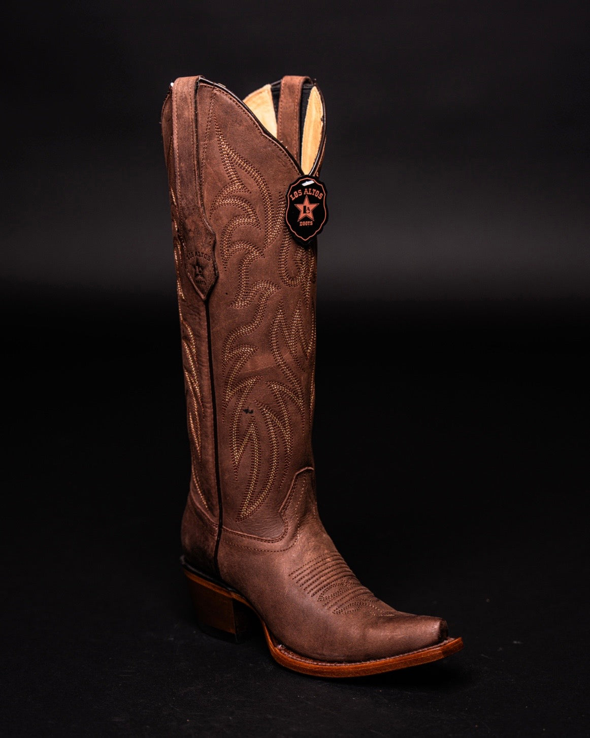 LOS ALTOS TALL BROWN SNIP TOE