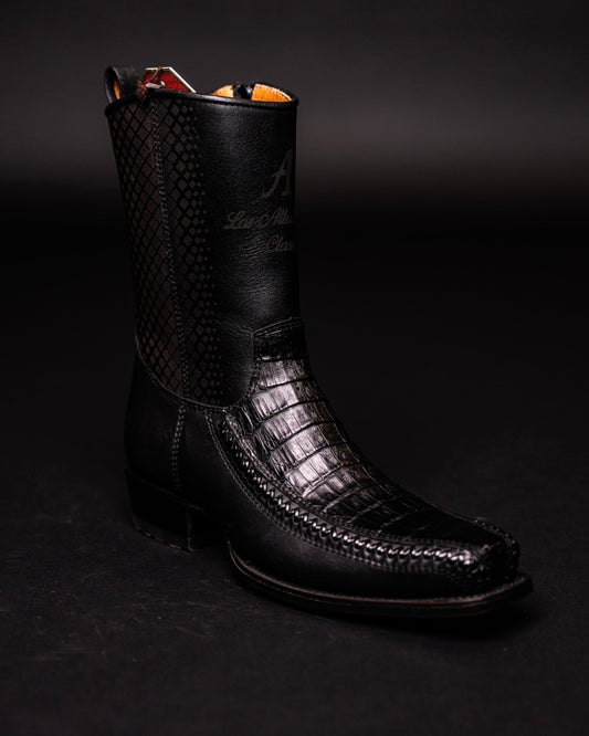 LOS ALTOS CAIMAN BELLY BLACK 7 TOE