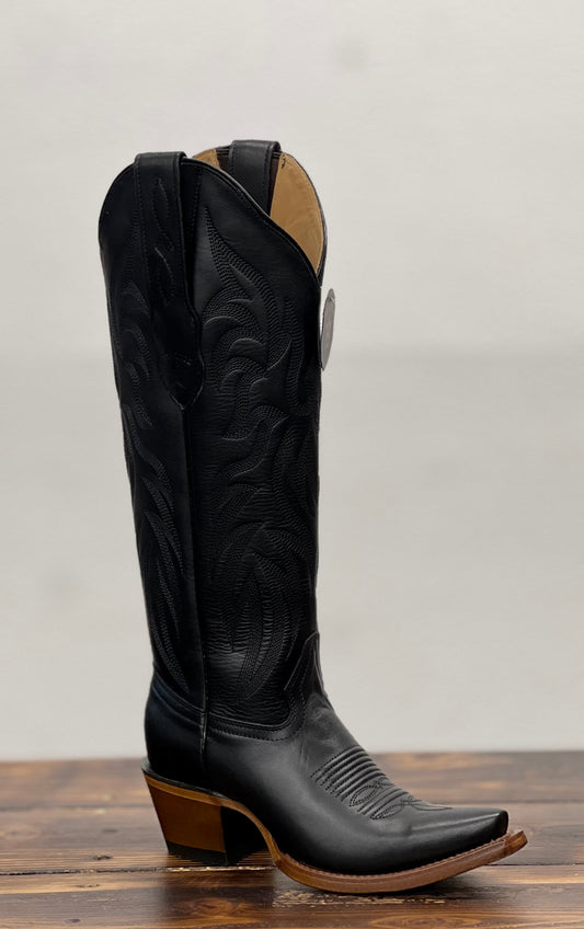 LOS ALTOS WOMENS TALL VERGIL BLACK BOOTS