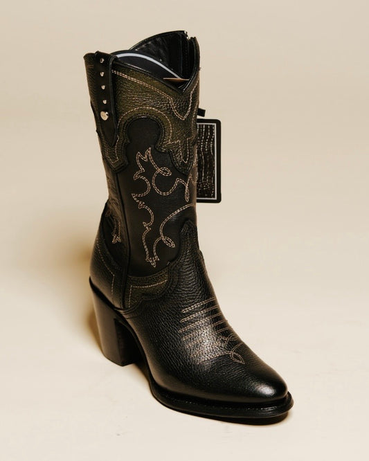 CUADRA WESTERN BLACK/GOLD BOVINE LEATHER CC340