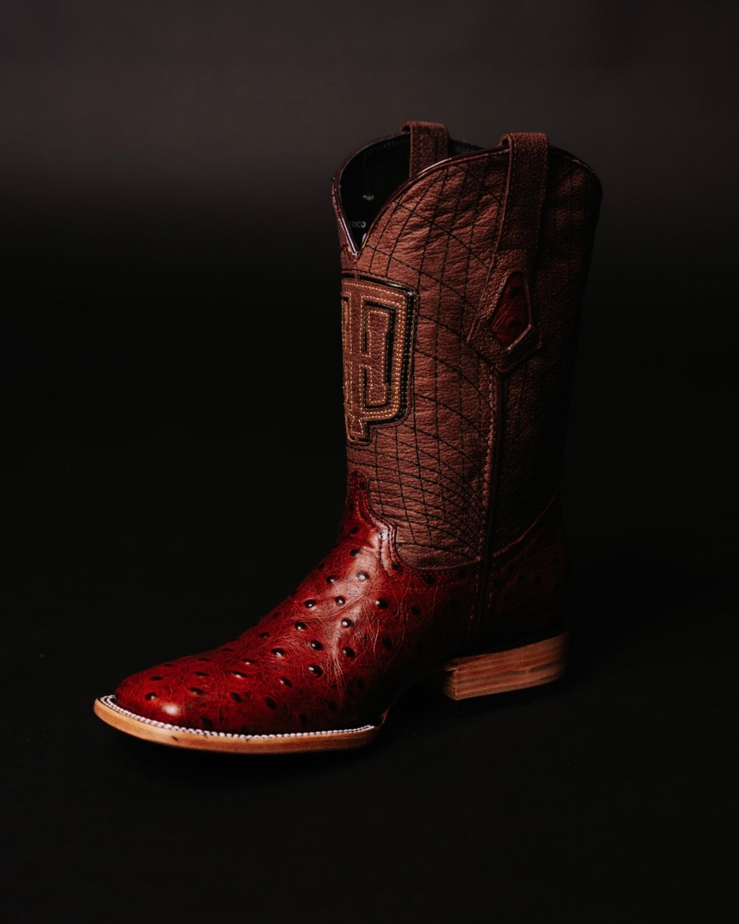 HOMETOWN OSTRICH BOOTS COGNAC