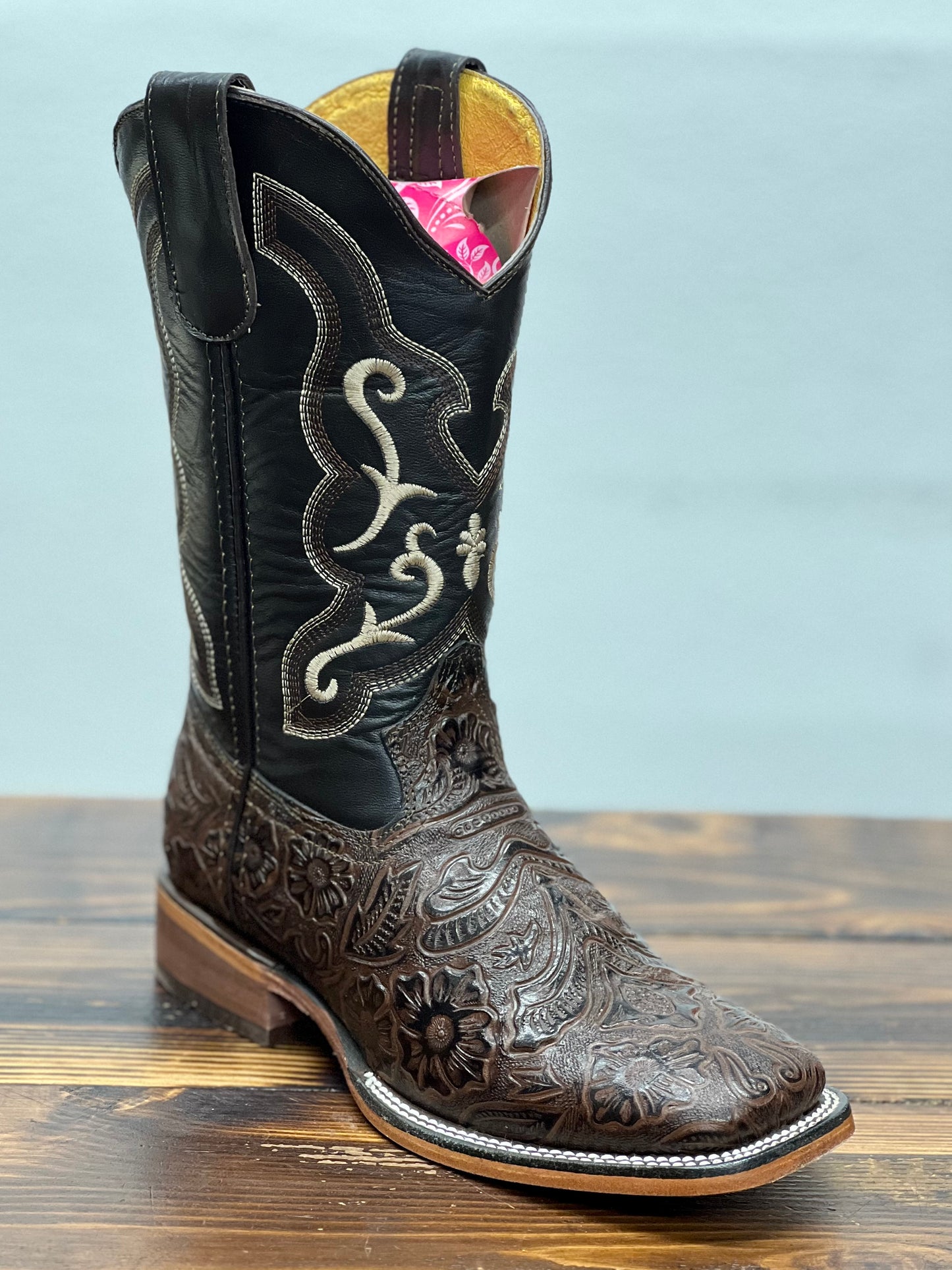 POTRILLO 408 WOMENS HAND TOOLED/ CINCELADA BOOTS