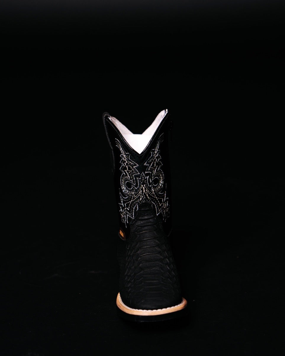 KIDS PYTHON MATTE BLACK WITH ZIPPER