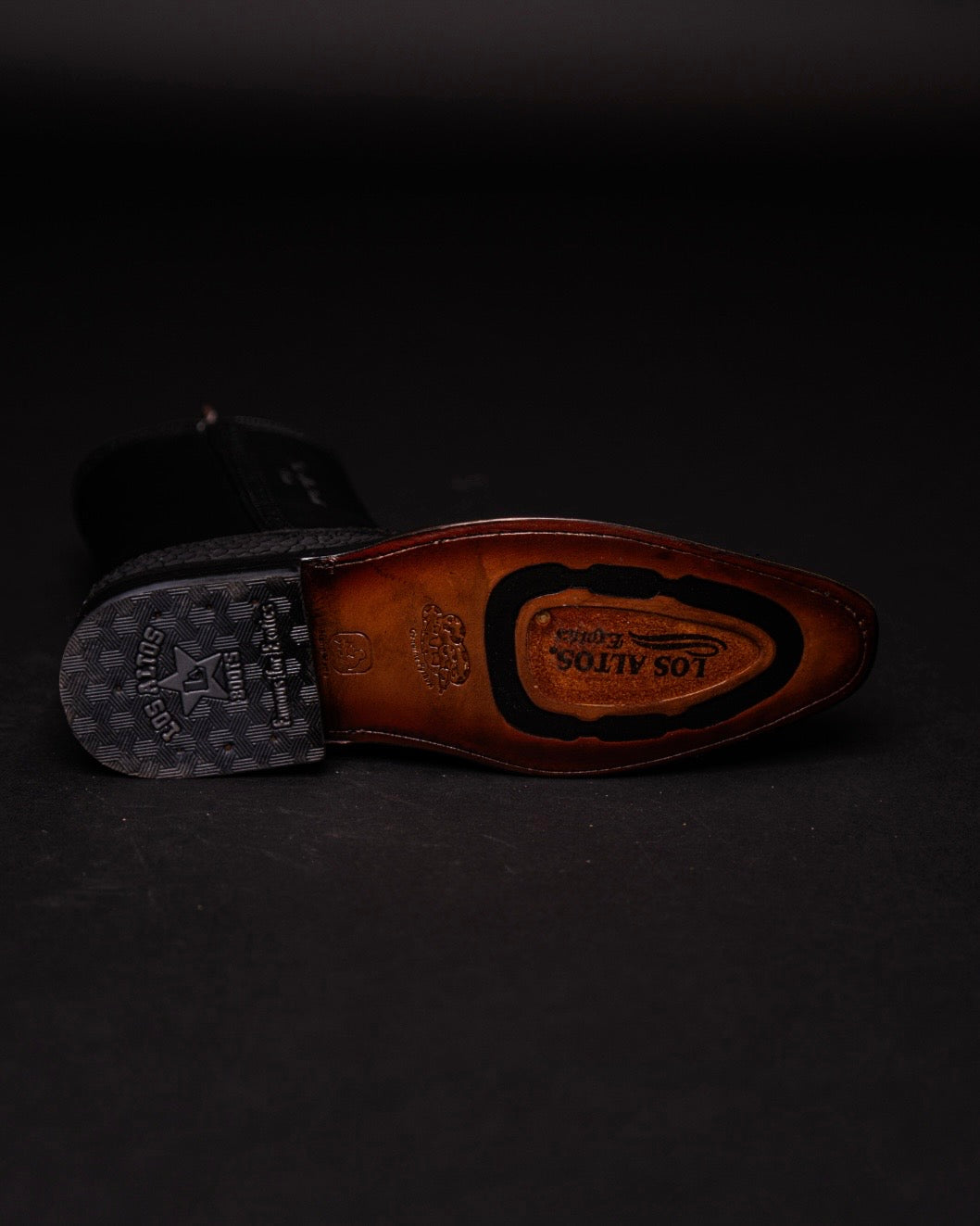 LOS ALTOS PYTHON BLACK MILAN ROUND TOE