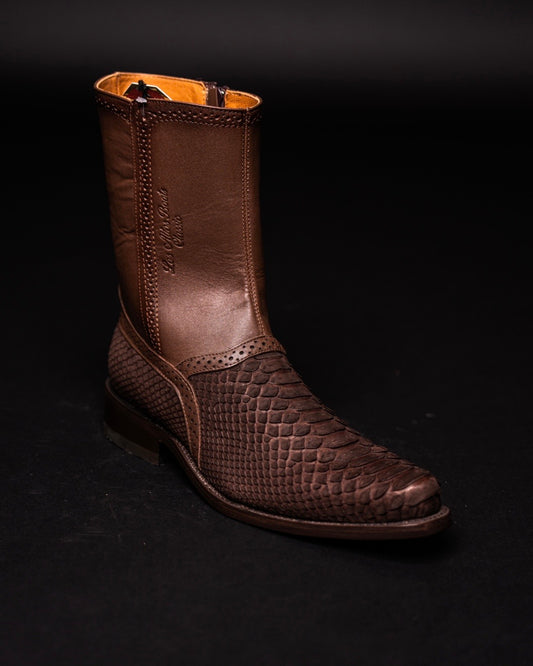 LOS ALTOS PYTHON BROWN MILAN ROUND TOE