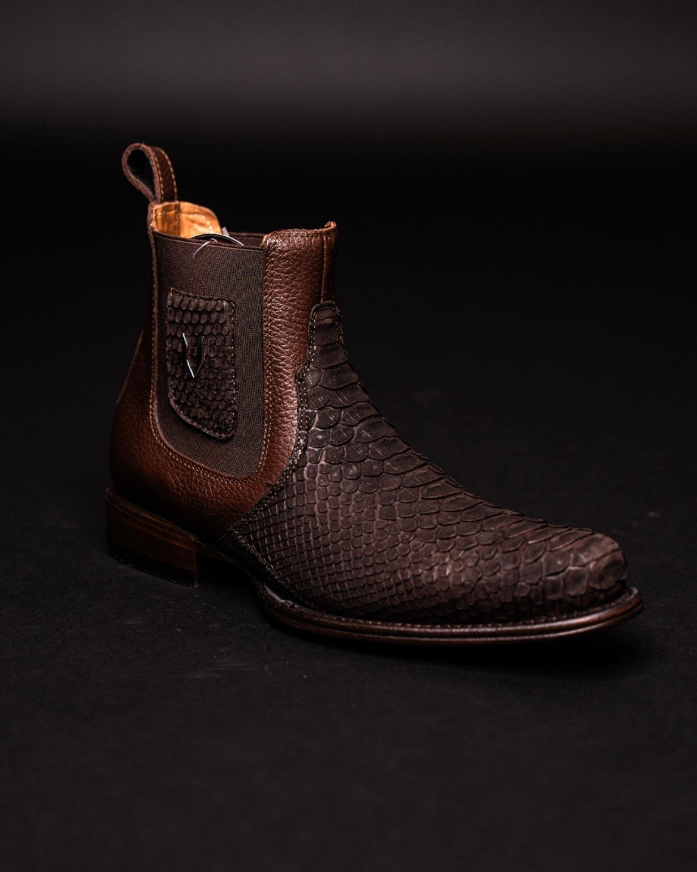 VESTIGIUM BOTIN PYTHON BROWN MILAN ROUND TOE
